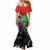 New Zealand And Lebanon Mermaid Dress Silver Fern Maori With Cedar Tree Together LT14 - Polynesian Pride