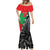 New Zealand And Lebanon Mermaid Dress Silver Fern Maori With Cedar Tree Together LT14 - Polynesian Pride