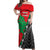 New Zealand And Lebanon Off Shoulder Maxi Dress Silver Fern Maori With Cedar Tree Together LT14 Women Red - Polynesian Pride