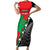 New Zealand And Lebanon Short Sleeve Bodycon Dress Silver Fern Maori With Cedar Tree Together LT14 Long Dress Red - Polynesian Pride