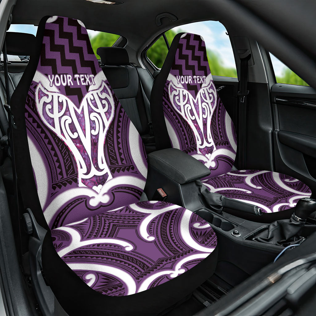 Aotearoa Atua Tangaroa Personalised Car Seat Cover God Of The Sea Maori Whale Tail Purple LT14 One Size Purple - Polynesian Pride