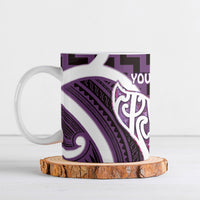 Aotearoa Atua Tangaroa Personalised Ceramic Mug God Of The Sea Maori Whale Tail Purple LT14 Purple - Polynesian Pride