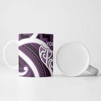Aotearoa Atua Tangaroa Personalised Ceramic Mug God Of The Sea Maori Whale Tail Purple LT14 - Polynesian Pride
