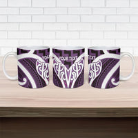 Aotearoa Atua Tangaroa Personalised Ceramic Mug God Of The Sea Maori Whale Tail Purple LT14 - Polynesian Pride
