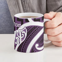 Aotearoa Atua Tangaroa Personalised Ceramic Mug God Of The Sea Maori Whale Tail Purple LT14 - Polynesian Pride