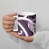 Aotearoa Atua Tangaroa Personalised Ceramic Mug God Of The Sea Maori Whale Tail Purple LT14 - Polynesian Pride
