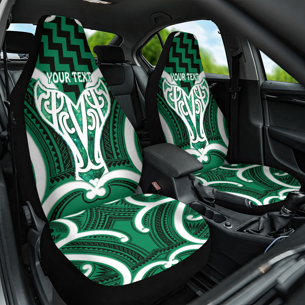 Aotearoa Atua Tangaroa Personalised Car Seat Cover God Of The Sea Maori Whale Tail Green LT14 One Size Green - Polynesian Pride
