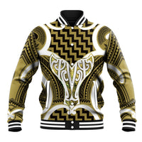 Aotearoa Atua Tangaroa Personalised Baseball Jacket God Of The Sea Maori Whale Tail Yellow LT14 Unisex Yellow - Polynesian Pride