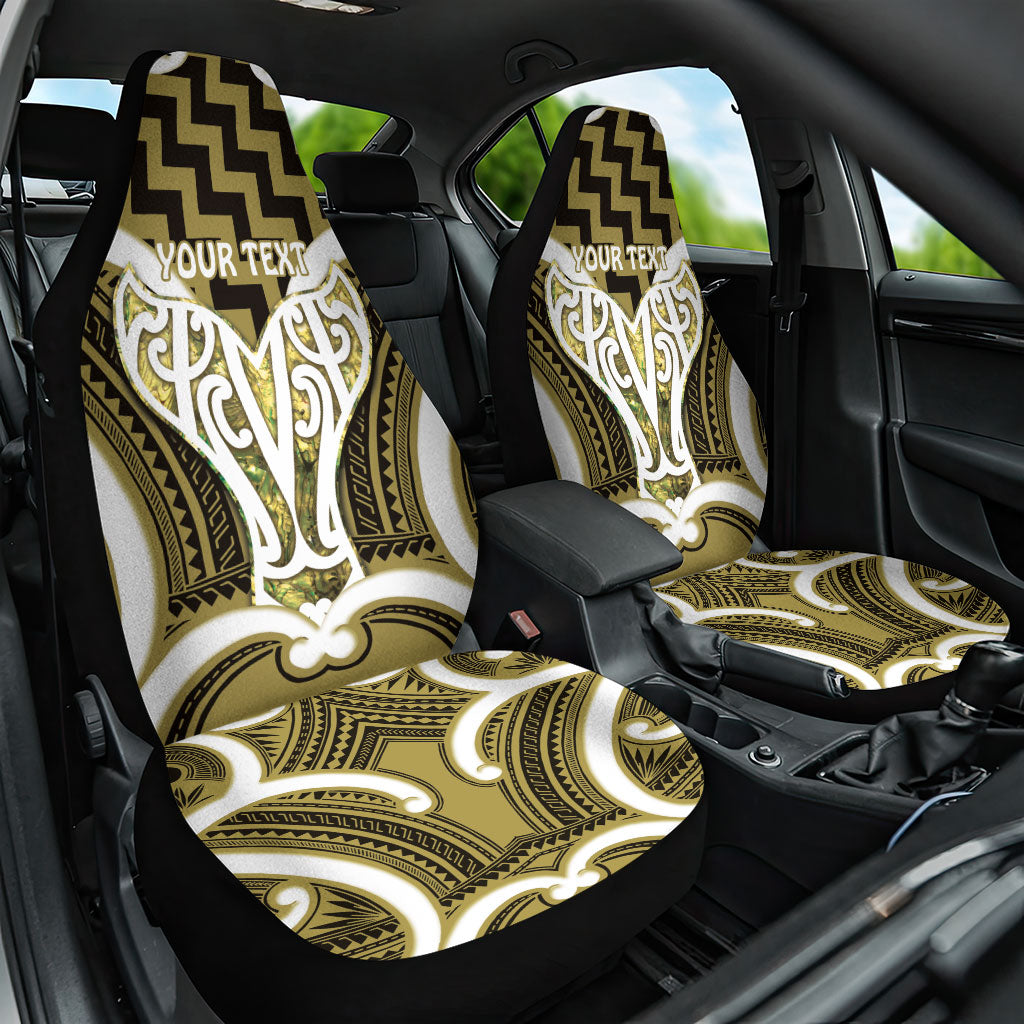 Aotearoa Atua Tangaroa Personalised Car Seat Cover God Of The Sea Maori Whale Tail Yellow LT14 One Size Yellow - Polynesian Pride