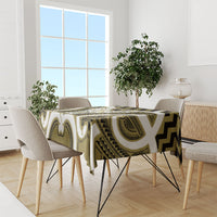 Aotearoa Atua Tangaroa Personalised Tablecloth God Of The Sea Maori Whale Tail Yellow LT14 - Polynesian Pride