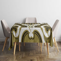 Aotearoa Atua Tangaroa Personalised Tablecloth God Of The Sea Maori Whale Tail Yellow LT14 - Polynesian Pride