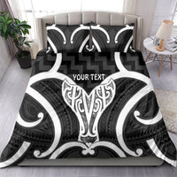 Aotearoa Atua Tangaroa Personalised Bedding Set God Of The Sea Maori Whale Tail Black LT14 - Polynesian Pride