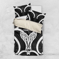 Aotearoa Atua Tangaroa Personalised Bedding Set God Of The Sea Maori Whale Tail Black LT14 US Twin 172cm x 218cm Black - Polynesian Pride