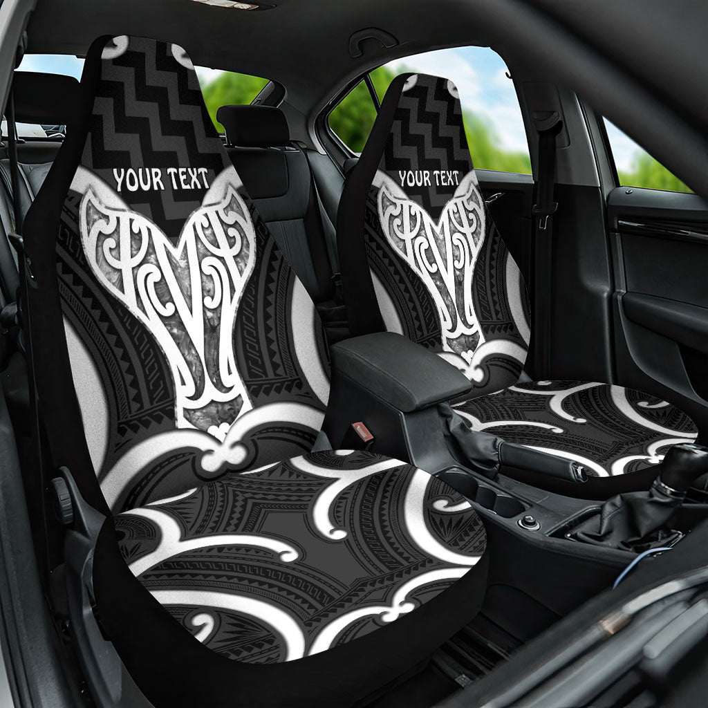 Aotearoa Atua Tangaroa Personalised Car Seat Cover God Of The Sea Maori Whale Tail Black LT14 One Size Black - Polynesian Pride