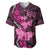 Think Pink Breast Cancer Awareness Baseball Jersey Butterfly Aboriginal Mix Polynesian Pattern