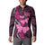 Think Pink Breast Cancer Awareness Button Sweatshirt Butterfly Aboriginal Mix Polynesian Pattern