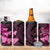 Think Pink Breast Cancer Awareness 4 in 1 Can Cooler Tumbler Butterfly Aboriginal Mix Polynesian Pattern