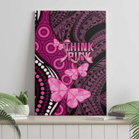 Think Pink Breast Cancer Awareness Canvas Wall Art Butterfly Aboriginal Mix Polynesian Pattern LT14 - Polynesian Pride