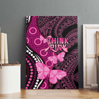 Think Pink Breast Cancer Awareness Canvas Wall Art Butterfly Aboriginal Mix Polynesian Pattern LT14 - Polynesian Pride
