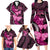 Think Pink Breast Cancer Awareness Family Matching Long Sleeve Bodycon Dress and Hawaiian Shirt Butterfly Aboriginal Mix Polynesian Pattern