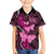 Think Pink Breast Cancer Awareness Family Matching Puletasi and Hawaiian Shirt Butterfly Aboriginal Mix Polynesian Pattern