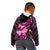 Think Pink Breast Cancer Awareness Kid Hoodie Butterfly Aboriginal Mix Polynesian Pattern