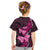 Think Pink Breast Cancer Awareness Kid T Shirt Butterfly Aboriginal Mix Polynesian Pattern