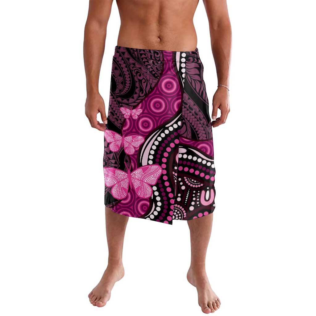 Think Pink Breast Cancer Awareness Lavalava Butterfly Aboriginal Mix Polynesian Pattern