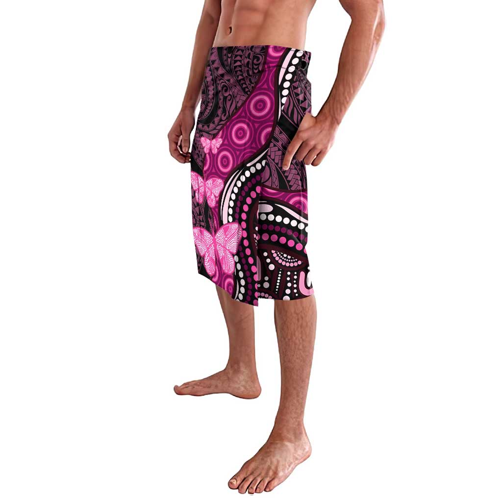 Think Pink Breast Cancer Awareness Lavalava Butterfly Aboriginal Mix Polynesian Pattern LT14 - Polynesian Pride