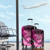 Think Pink Breast Cancer Awareness Luggage Cover Butterfly Aboriginal Mix Polynesian Pattern LT14 - Polynesian Pride