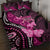 Think Pink Breast Cancer Awareness Quilt Bed Set Butterfly Aboriginal Mix Polynesian Pattern