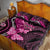 Think Pink Breast Cancer Awareness Quilt Bed Set Butterfly Aboriginal Mix Polynesian Pattern