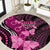 Think Pink Breast Cancer Awareness Round Carpet Butterfly Aboriginal Mix Polynesian Pattern