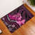 Think Pink Breast Cancer Awareness Rubber Doormat Butterfly Aboriginal Mix Polynesian Pattern