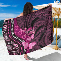 Think Pink Breast Cancer Awareness Sarong Butterfly Aboriginal Mix Polynesian Pattern LT14 One Size 44 x 66 inches Pink - Polynesian Pride