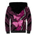 Think Pink Breast Cancer Awareness Sherpa Hoodie Butterfly Aboriginal Mix Polynesian Pattern