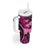 Think Pink Breast Cancer Awareness Tumbler With Handle Butterfly Aboriginal Mix Polynesian Pattern