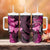 Think Pink Breast Cancer Awareness Tumbler With Handle Butterfly Aboriginal Mix Polynesian Pattern