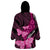 Think Pink Breast Cancer Awareness Wearable Blanket Hoodie Butterfly Aboriginal Mix Polynesian Pattern