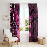 Think Pink Breast Cancer Awareness Window Curtain Butterfly Aboriginal Mix Polynesian Pattern LT14 - Polynesian Pride