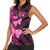 Think Pink Breast Cancer Awareness Women Sleeveless Polo Shirt Butterfly Aboriginal Mix Polynesian Pattern