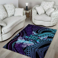 You Matter Suicide Prevention Awareness Area Rug Butterfly Aboriginal Mix Polynesian Pattern LT14 - Polynesian Pride