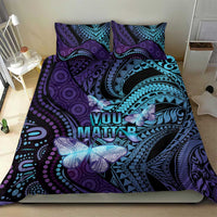 You Matter Suicide Prevention Awareness Bedding Set Butterfly Aboriginal Mix Polynesian Pattern LT14 - Polynesian Pride
