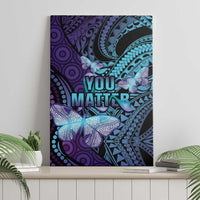 You Matter Suicide Prevention Awareness Canvas Wall Art Butterfly Aboriginal Mix Polynesian Pattern LT14 - Polynesian Pride