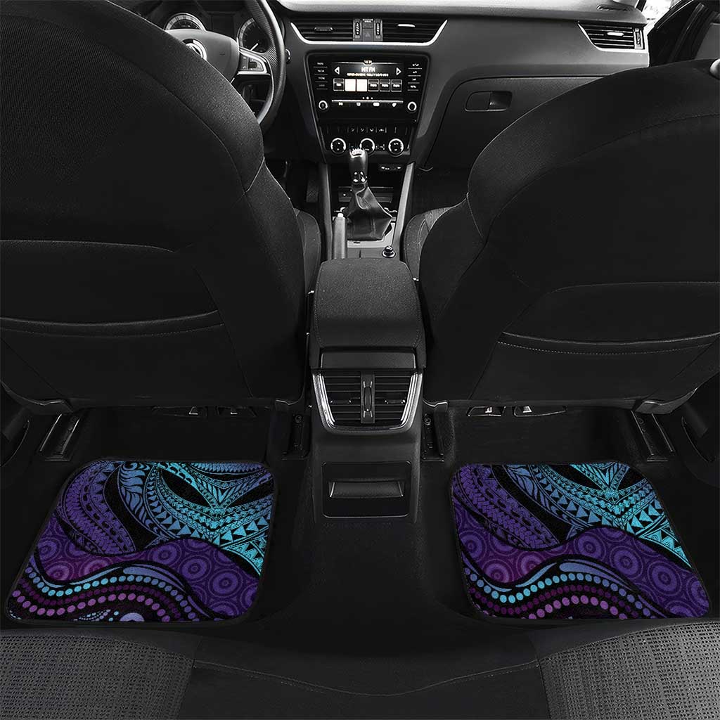 You Matter Suicide Prevention Awareness Car Mats Butterfly Aboriginal Mix Polynesian Pattern LT14 Set 2pcs - Back Purple - Polynesian Pride
