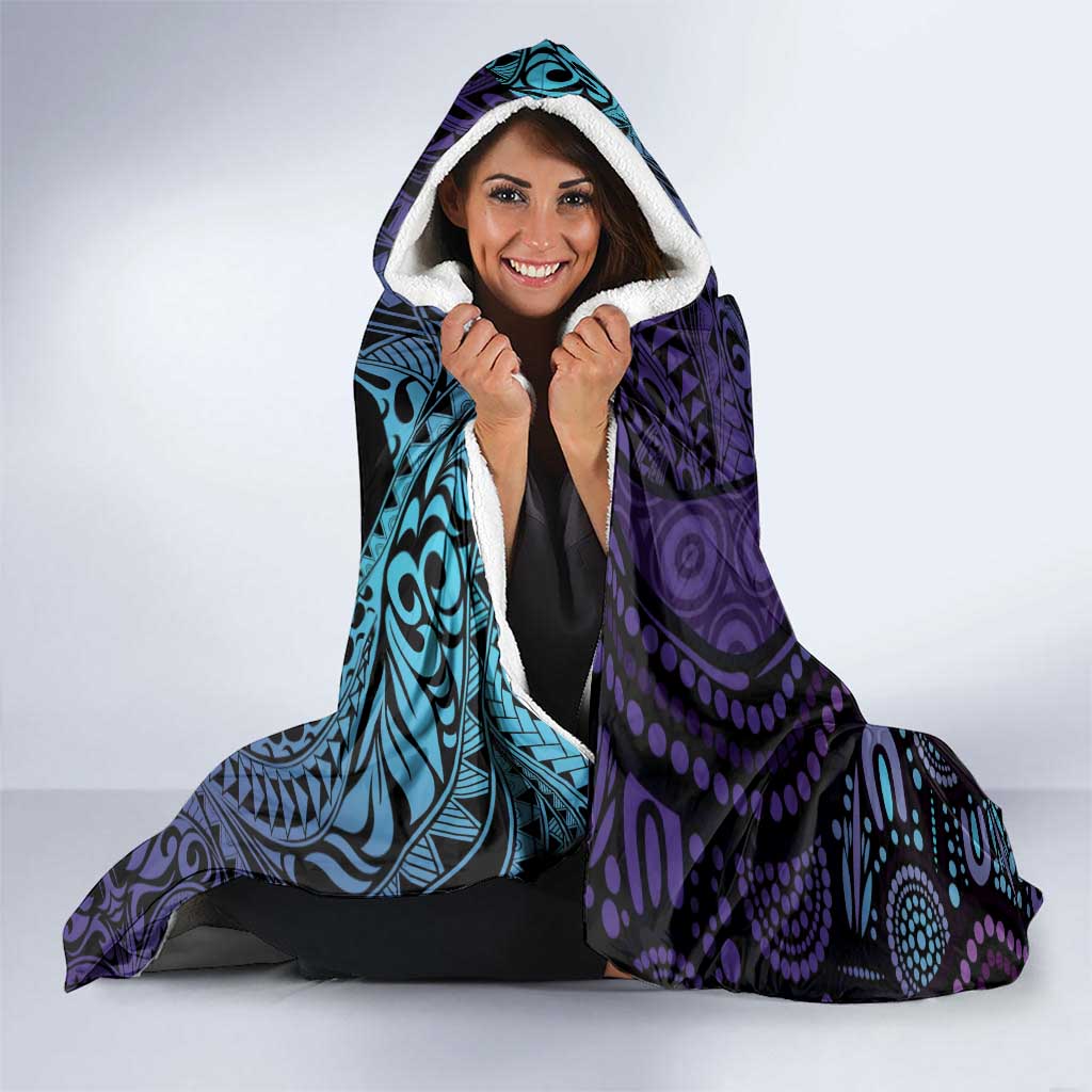 You Matter Suicide Prevention Awareness Hooded Blanket Butterfly Aboriginal Mix Polynesian Pattern LT14 - Polynesian Pride