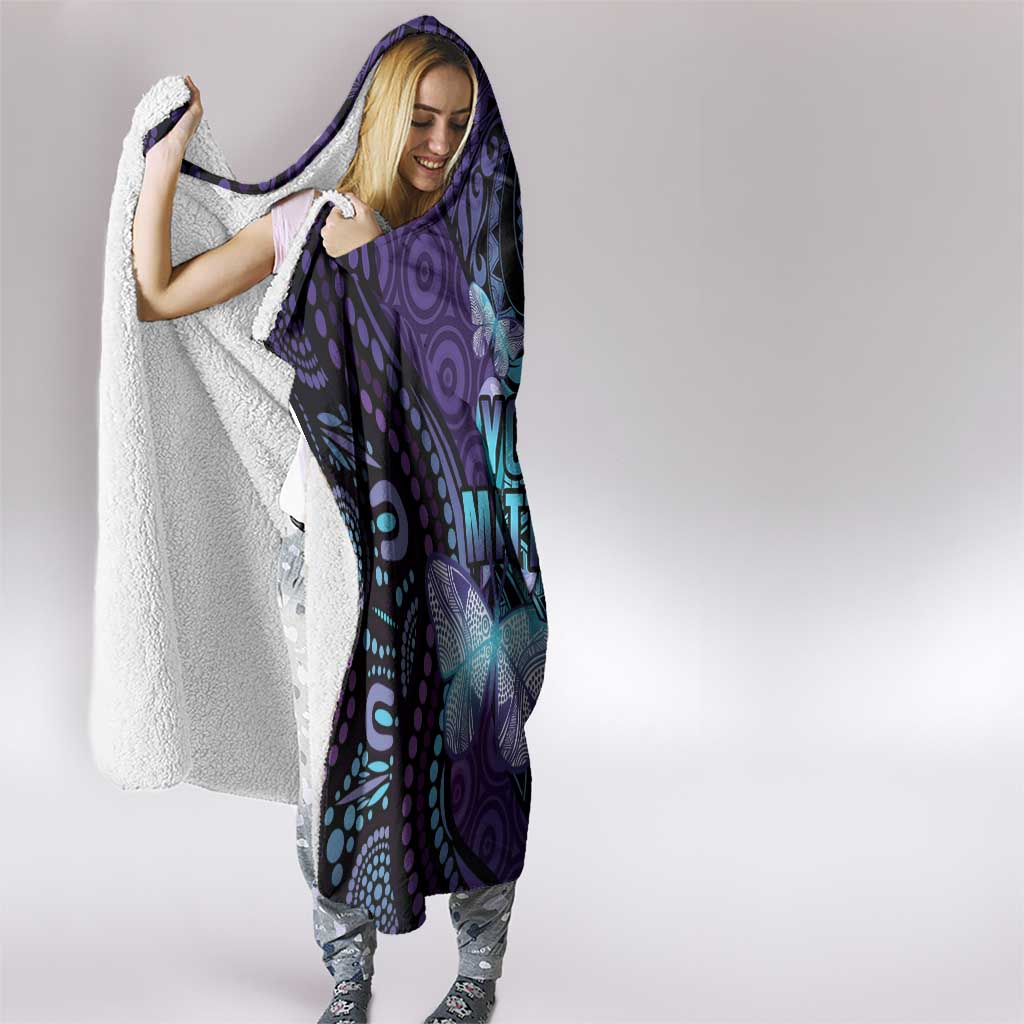 You Matter Suicide Prevention Awareness Hooded Blanket Butterfly Aboriginal Mix Polynesian Pattern LT14 - Polynesian Pride