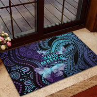 You Matter Suicide Prevention Awareness Rubber Doormat Butterfly Aboriginal Mix Polynesian Pattern LT14 - Polynesian Pride