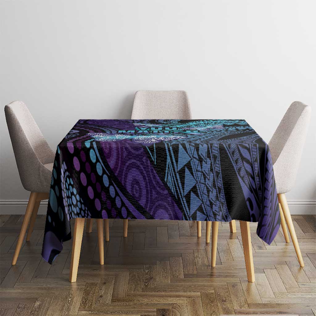 You Matter Suicide Prevention Awareness Tablecloth Butterfly Aboriginal Mix Polynesian Pattern LT14 - Polynesian Pride