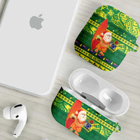 Cook Islands Christmas AirPods Case Surfing Santa Mere Kiritimiti LT14 - Polynesian Pride